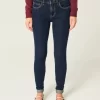 Mid-Rise Dark Wash Skinny Jeans