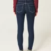Mid-Rise Dark Wash Skinny Jeans