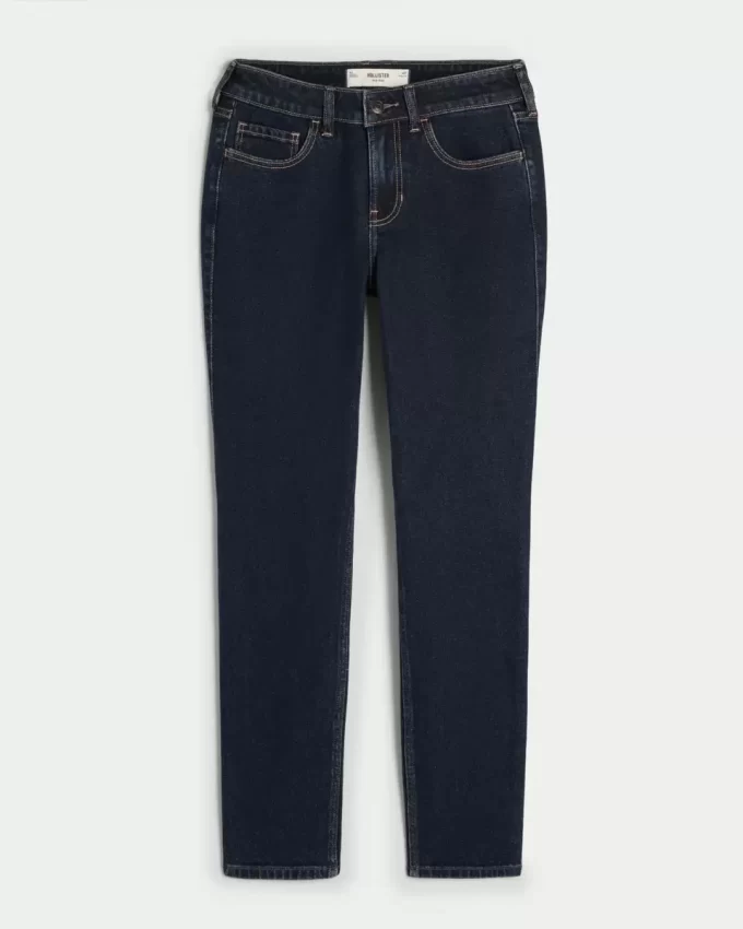 Mid-Rise Dark Wash Skinny Jeans