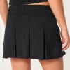Mid-Rise Pleated Mini Skort