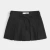 Mid-Rise Pleated Mini Skort