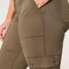 Mid-Rise Relaxed Cargo Boot Pants