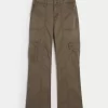 Mid-Rise Relaxed Cargo Boot Pants
