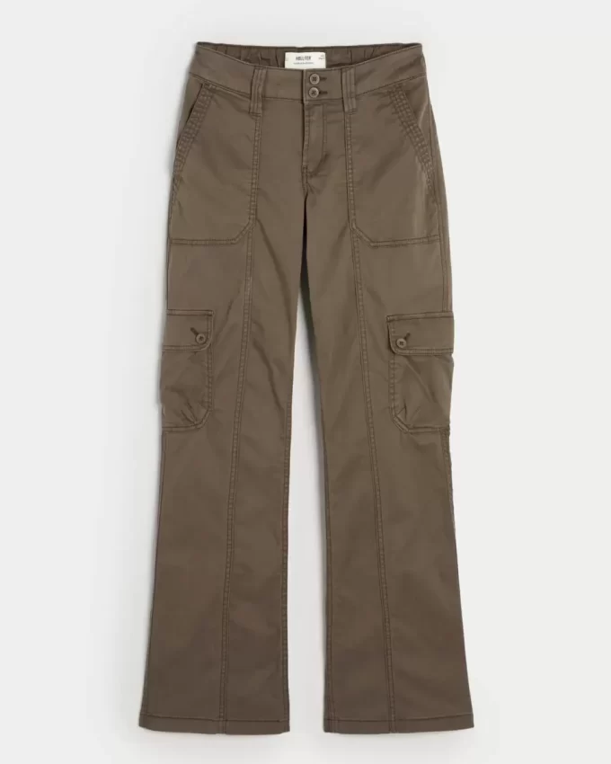 Mid-Rise Relaxed Cargo Boot Pants