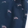 Mid-Thigh American Flag Pattern Pull-On Shorts