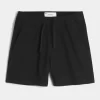 Mid-Thigh Linen-Blend Pull-On Shorts