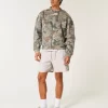 Mid-Thigh Linen-Blend Pull-On Shorts