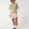 Mid-Thigh Linen-Blend Pull-On Shorts Mid-Thigh Linen-Blend Pull-On Shorts