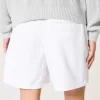 Mid-Thigh Linen-Blend Pull-On Shorts
