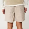 Mid-Thigh Linen-Blend Pull-On Shorts Mid-Thigh Linen-Blend Pull-On Shorts