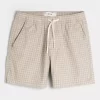 Mid-Thigh Linen-Blend Pull-On Shorts Mid-Thigh Linen-Blend Pull-On Shorts
