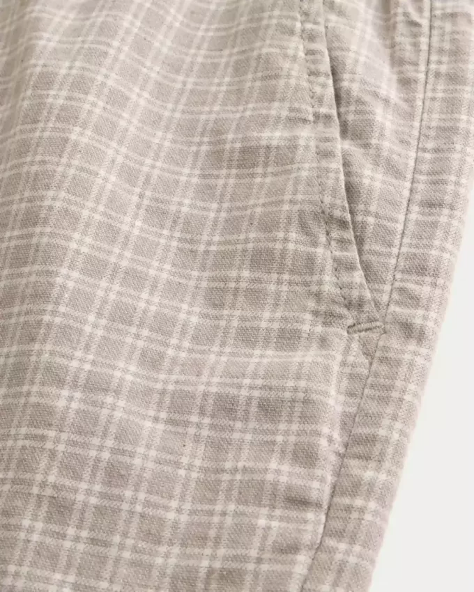 Mid-Thigh Linen-Blend Pull-On Shorts Mid-Thigh Linen-Blend Pull-On Shorts