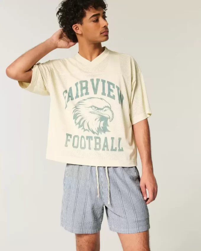 Mid-Thigh Seersucker Pull-On Shorts Mid-Thigh Seersucker Pull-On Shorts