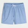 Mid-Thigh Seersucker Volley Swim Shorts
