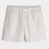 Mid-Thigh Seersucker Volley Swim Trunks