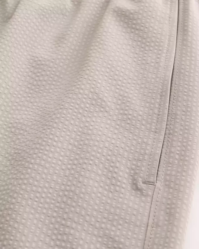Mid-Thigh Seersucker Volley Swim Trunks