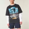 Mid-Thigh Twill Pull-On Shorts