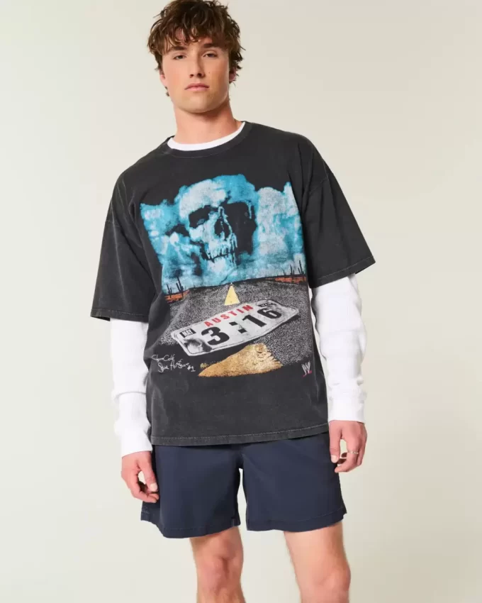 Mid-Thigh Twill Pull-On Shorts