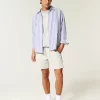 Mid-Thigh Twill Pull-On Shorts