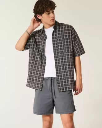 Mid-Thigh Twill Pull-On Shorts