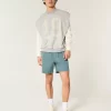 Mid-Thigh Twill Pull-On Shorts