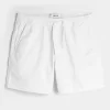 Mid-Thigh Twill Pull-On Shorts
