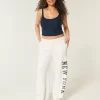 New York Graphic Wide-Leg Sweatpants