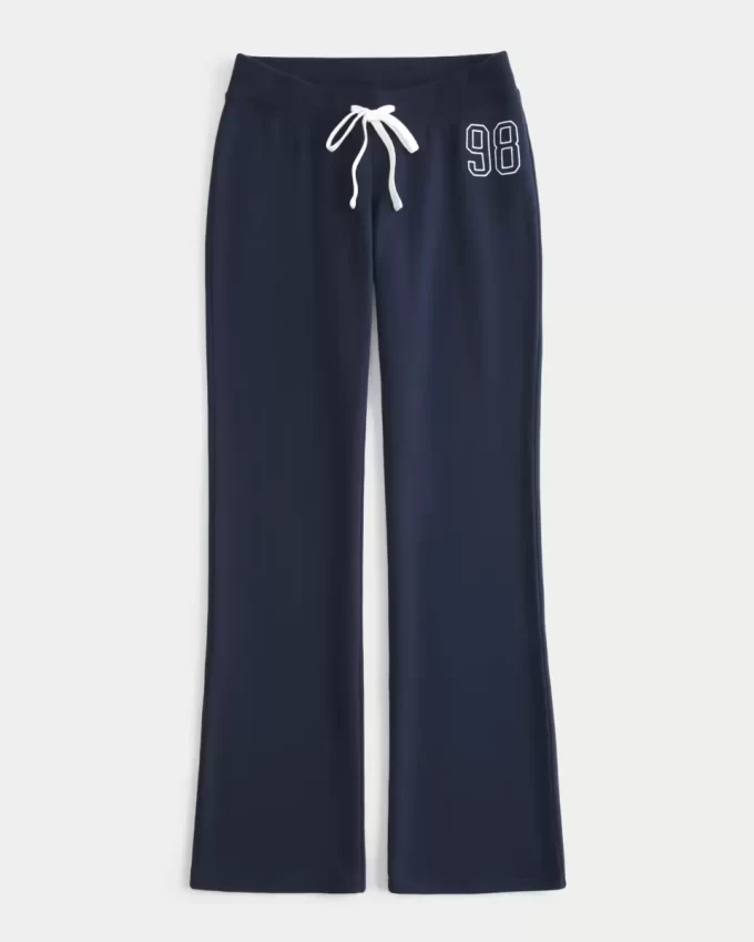 Number Graphic Bootcut Sweatpants