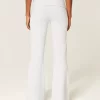 Number Graphic Foldover Waist Flare Pants