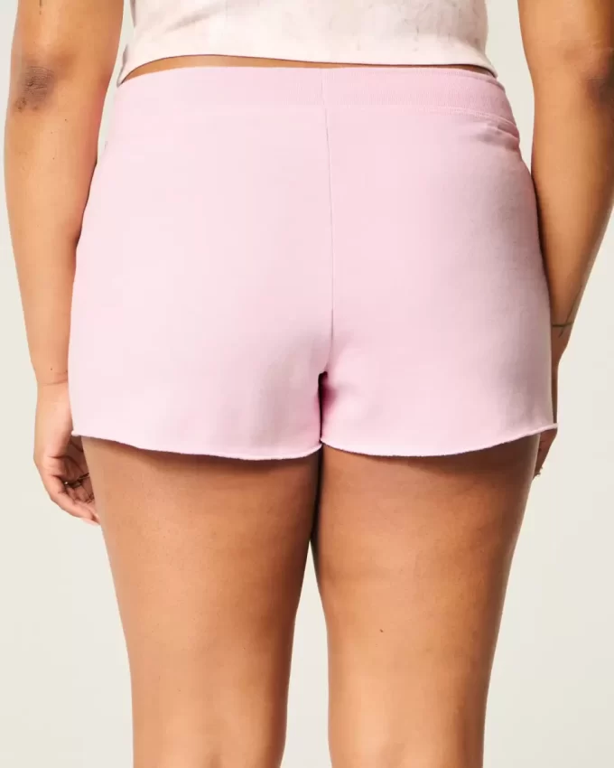 Number Graphic Mini Fleece Shorts