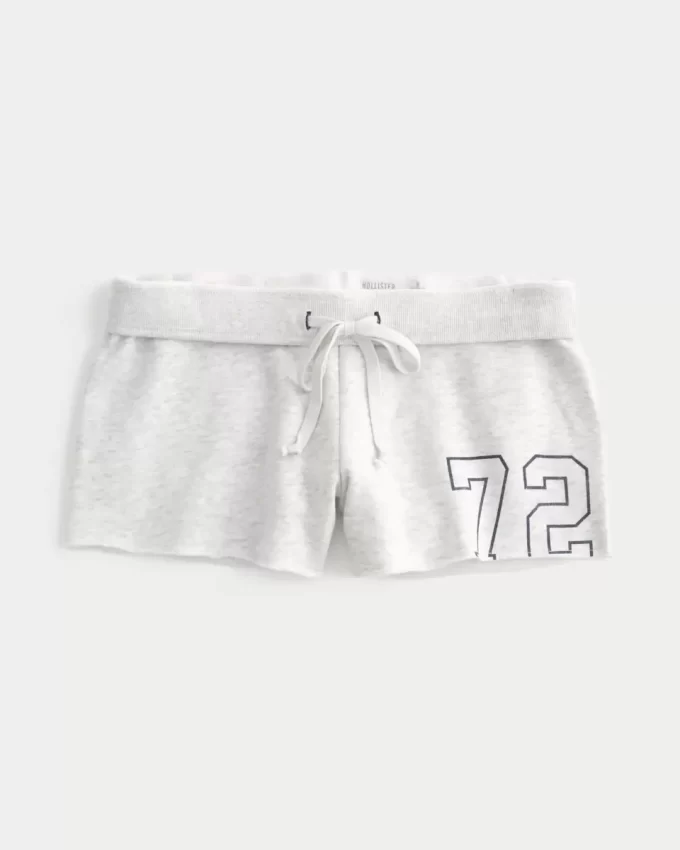 Number Graphic Mini Fleece Shorts