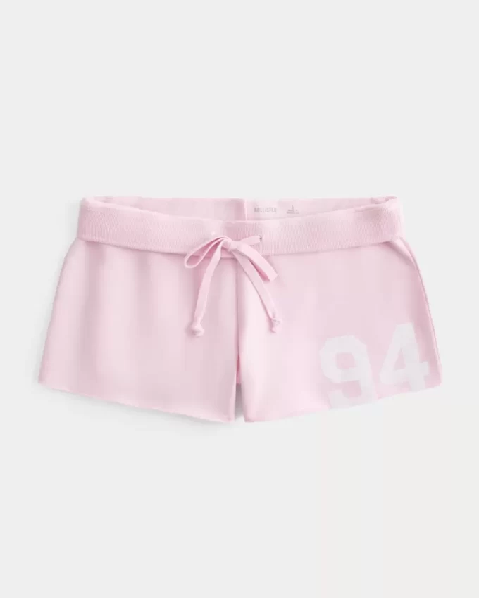 Number Graphic Mini Fleece Shorts