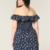 Off-the-Shoulder A-Line Ruffle Mini Dress
