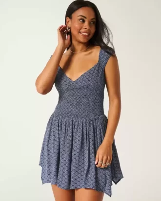 Off-the-Shoulder Asymmetrical Hem Mini Dress