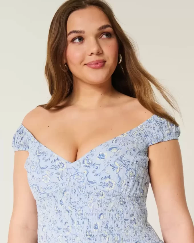 Off-the-Shoulder Asymmetrical Hem Mini Dress