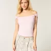 Off-the-Shoulder Tie Sleeve Top Off-the-Shoulder Tie Sleeve Top