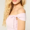 Off-the-Shoulder Tie Sleeve Top Off-the-Shoulder Tie Sleeve Top