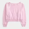 Off-the-Shoulder Tie Sweatshirt Off-the-Shoulder Tie Sweatshirt