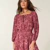 On/Off-the-Shoulder Woven Dress