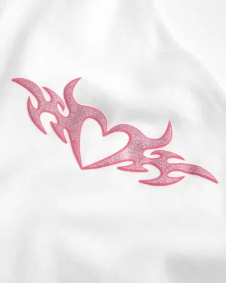 One-Shoulder Heart Graphic Tank