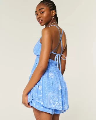 Open-Back Babydoll Romper