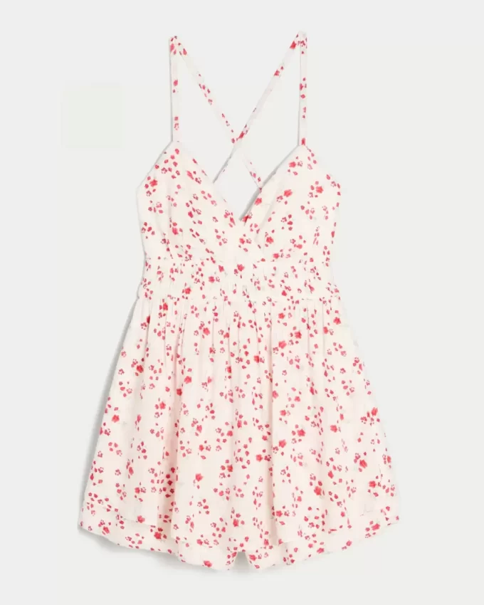Open-Back Babydoll Romper