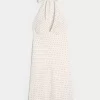 Open-Back Crepe Halter Dress