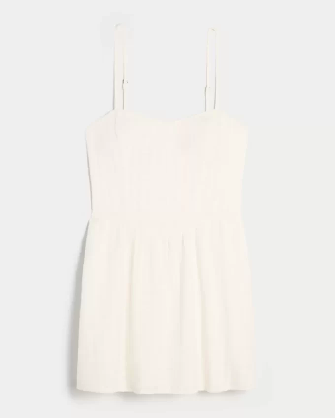Open-Back Crosshatch Skort Dress
