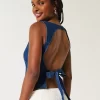 Open-Back Denim Blouse