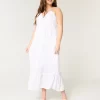 Open Back Halter Maxi Dress