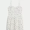 Open-Back Linen-Blend Skort Dress