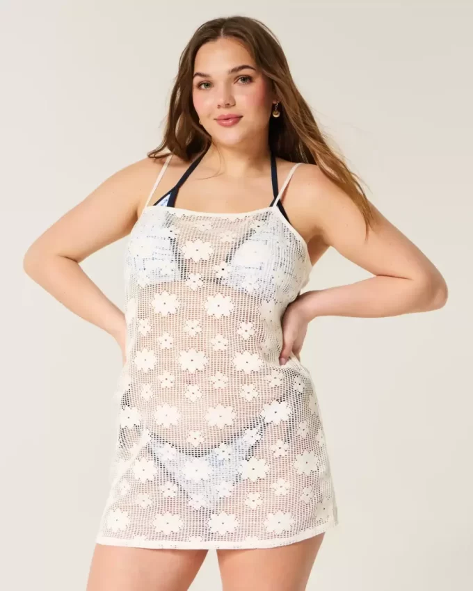 Open-Stitch Cover Up Dress
