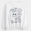 Oversized Class of 2025 Grad Graphic Crew Sweatshirt