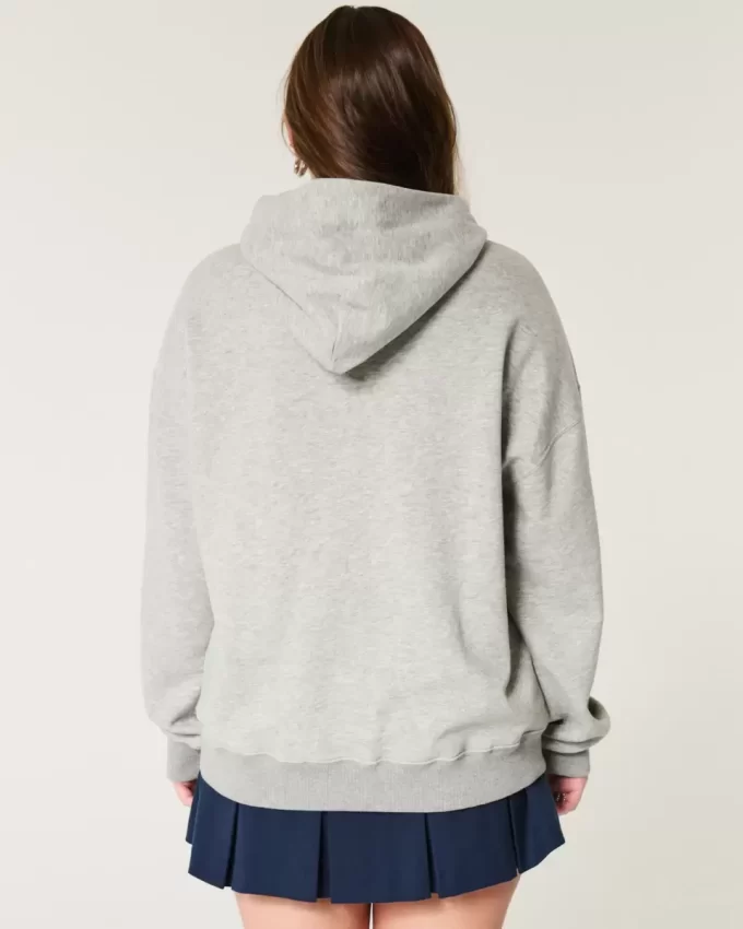 Oversized Football Graphic Hoodie Oversized Football Graphic Hoodie